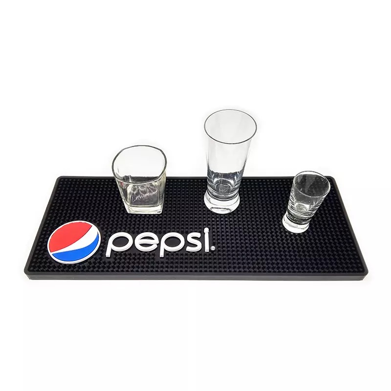 Branded Counter Top Bar Mat Bar Rails Custom Logo