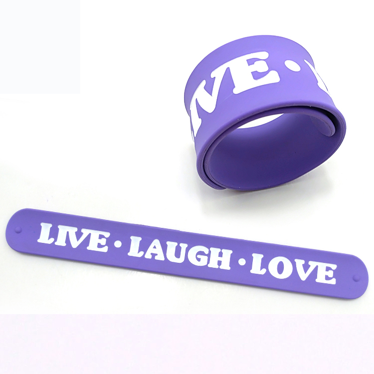 Customized Silicone PVC Slap Wristband for Events