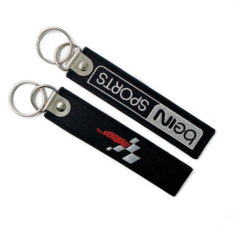 Personalized Fabric Keychain with Embroidery Name for Promotion