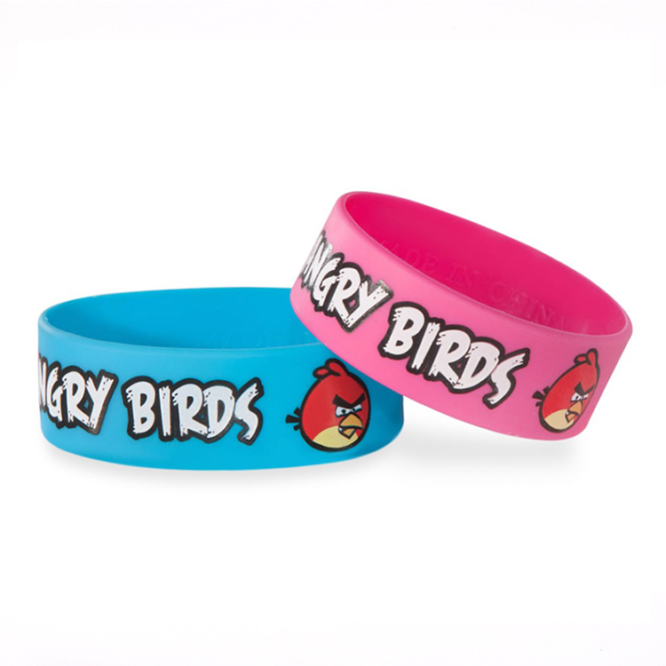 Custom Printed Wide Silicone Bracelets for Events
