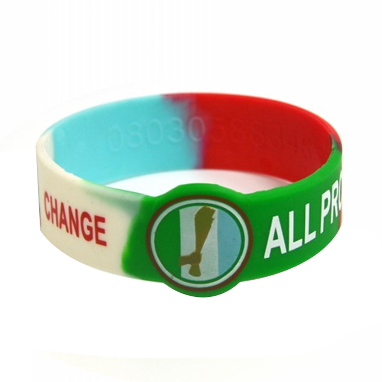 Segmented Silicone Bracelets for Events with Customized Logo