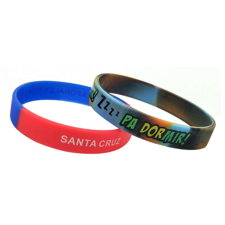 Party Silicone Rubber Bracelets with Customized Message 