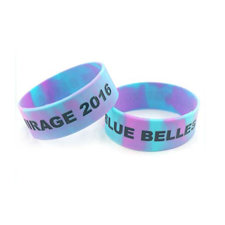 Custom Printed Promotional Silicone Rubber Bracelets for Events