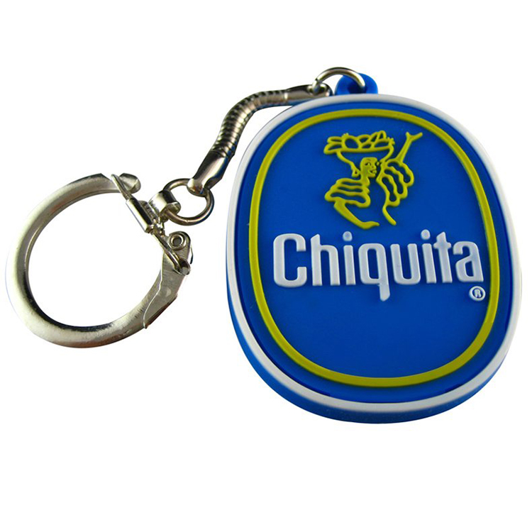 Promotional Rubber PVC Keychains Custom Shapes Print