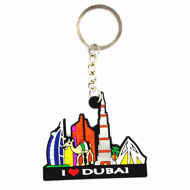 Promotional Rubber-PVC Keychain with Customized Embossed Logo