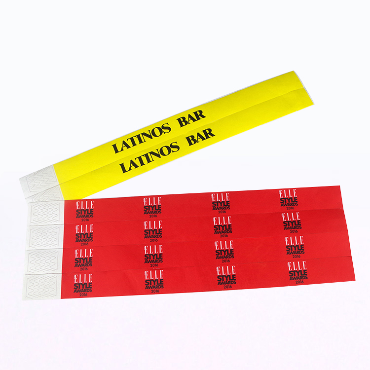 Customized Tyvek Wristband with Logo Printing for Party
