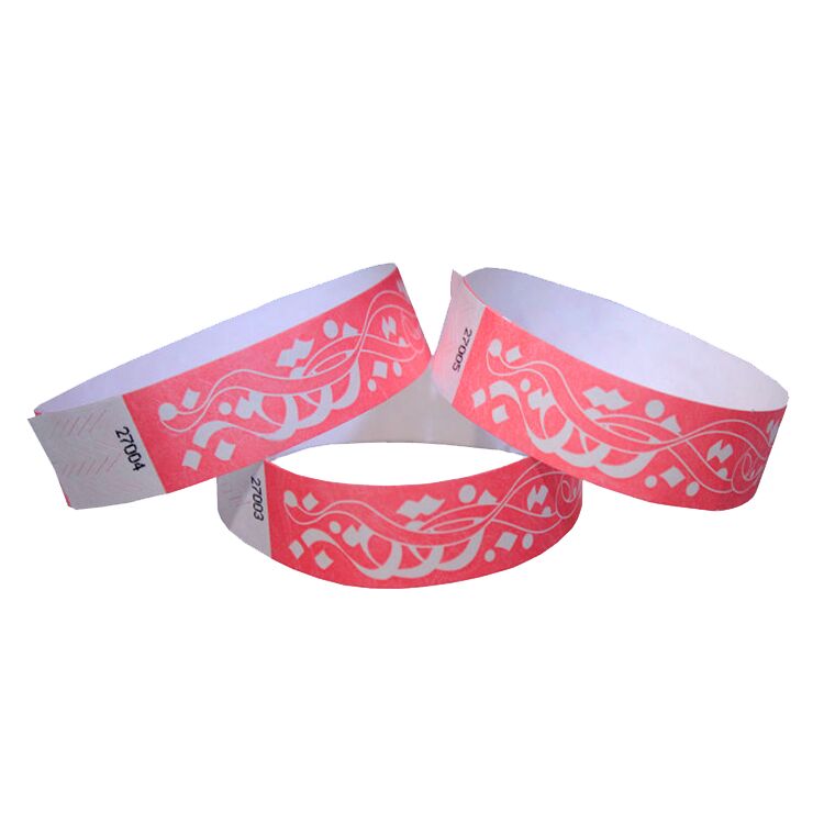 Tyvek Paper Wristbands for Events with Custom Logo 