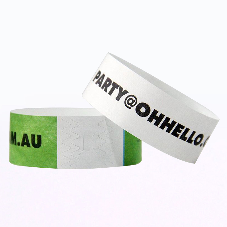 Custom Print Tyvek Paper Wristbands with Serial Numbers