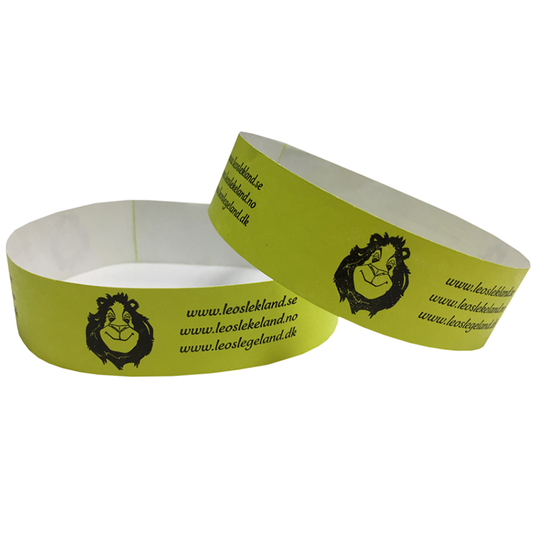 Promotioanl Giveaways Custom Printed Tyvek Paper Festival Wristbands
