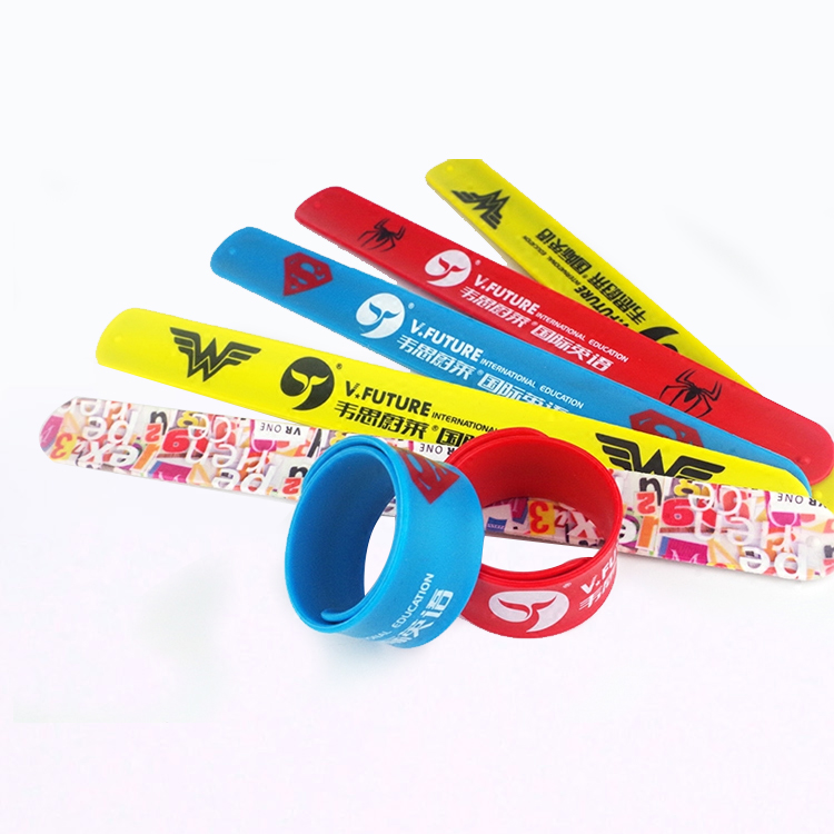 Custom Made Silicone Slap Wrisbtands for Promotional Gifts