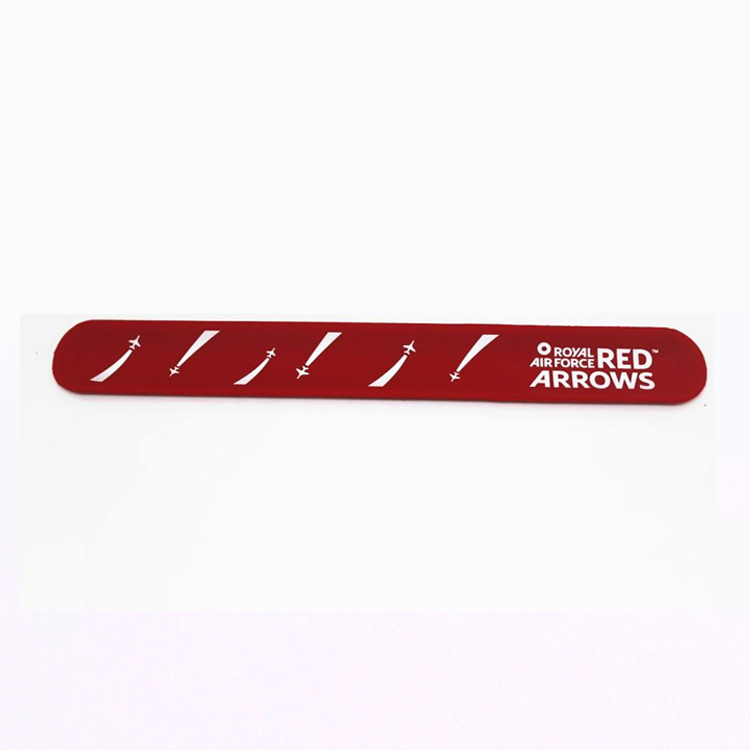 Promotional Printed Slap Wrist Rubber Bracelet with Custom Message