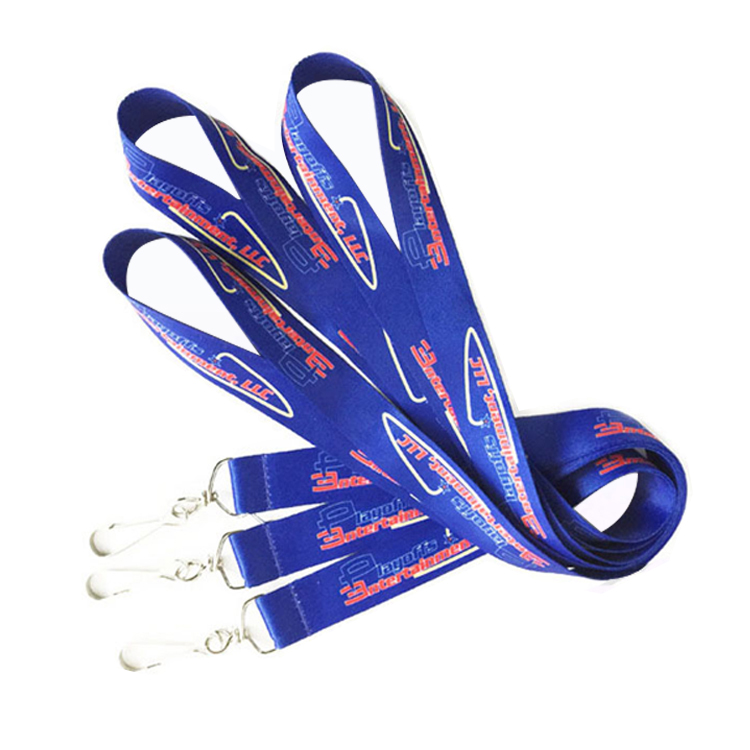 Promotion Custom Polyester Neck Lanyard with Metal Hook