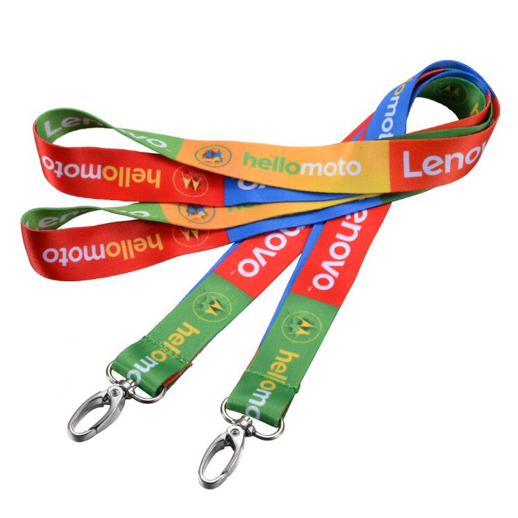 Customized Nylon Lanyard with Sublimation Print for Exhibition