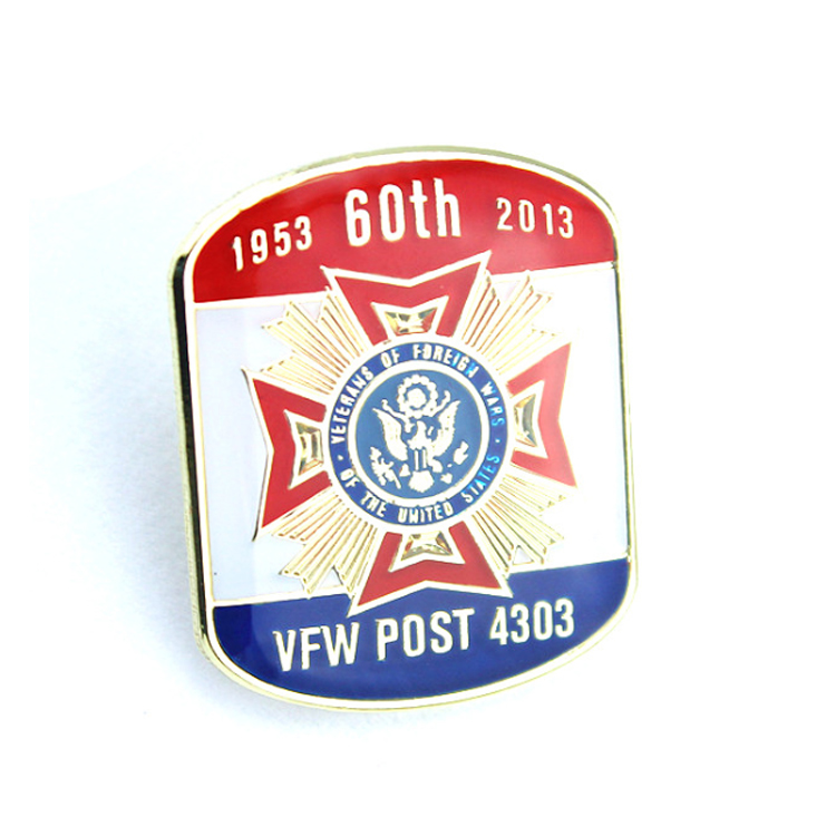 Customized Shaped Metal Lapel Pin Enamel Badge for Souvenirs