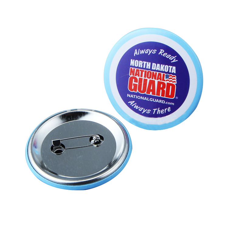 Promotional Round Plastic LED Badge with Custom Print