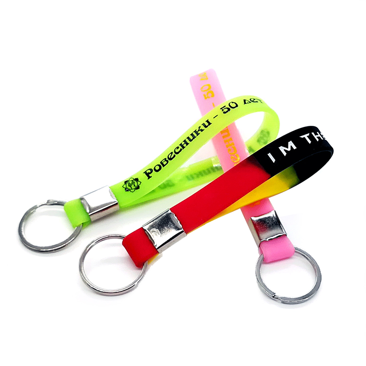 Promotional Gifts Silicone Rubber Bracelet Keychains for Events
