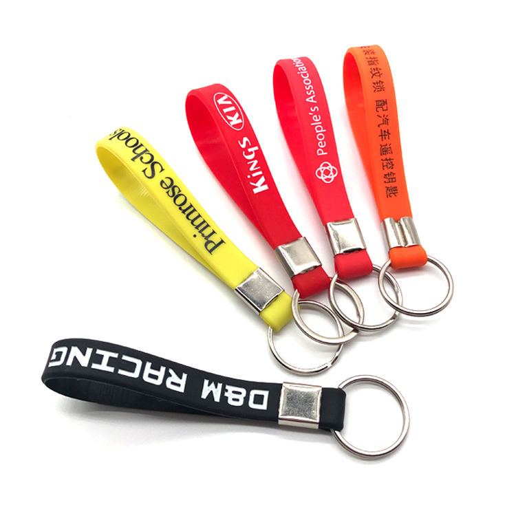 Branded Wristband Shape Custom Printed Keychain Holder 