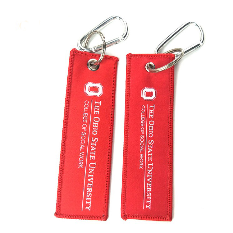 Personalized Fabric Keychain with Embroidery Name for Promotion