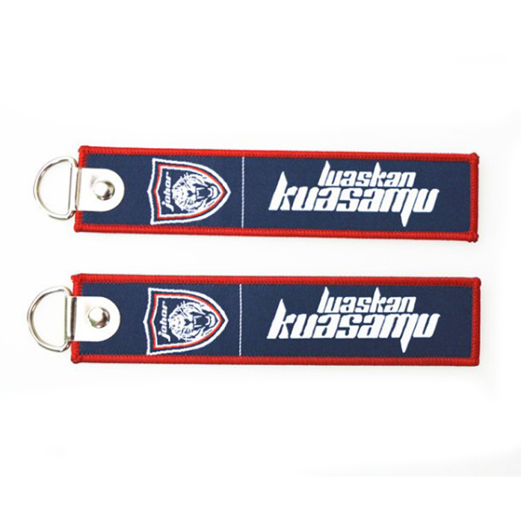 Personalized Custom Embroidery Woven Key Chain Strap with Logo